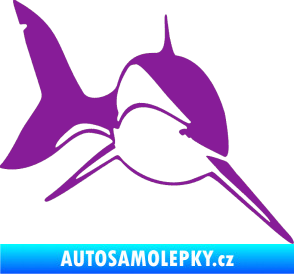 Samolepka Žralok 004 pravá fialová