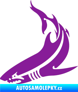 Samolepka Žralok 005 levá fialová