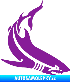 Samolepka Žralok 005 pravá fialová