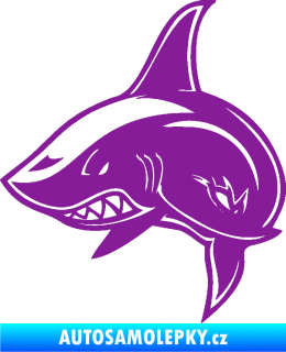 Samolepka Žralok 013 levá fialová