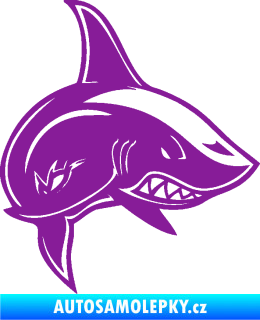 Samolepka Žralok 013 pravá fialová