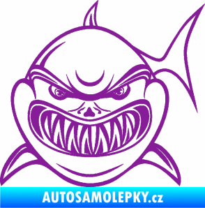 Samolepka Žralok 014 levá fialová