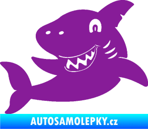 Samolepka Žralok 019 levá fialová