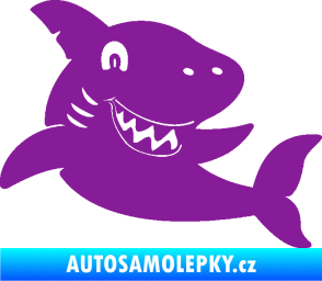 Samolepka Žralok 019 pravá fialová