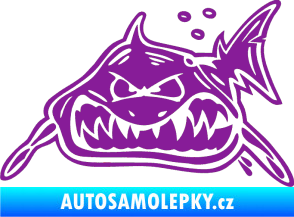 Samolepka Žralok levá fialová