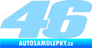 Samolepka 46 Valentino Rossi jednobarevná světle modrá