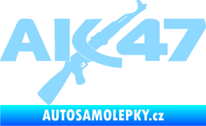 Samolepka AK 47 světle modrá