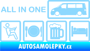 Samolepka All in one 003 nápis multifunkční vůz světle modrá