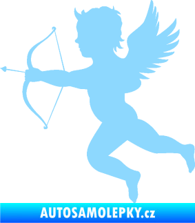 Samolepka Amor 001 levá cupid andílek světle modrá