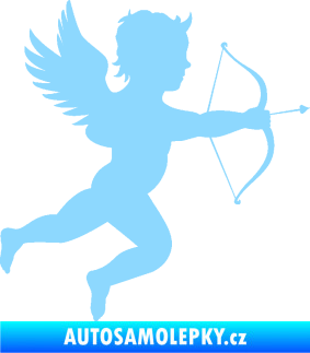 Samolepka Amor 001 pravá cupid andílek světle modrá