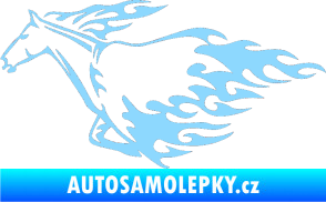 Samolepka Animal flames 003 levá kůň světle modrá