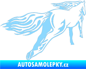 Samolepka Animal flames 009 pravá kůň světle modrá