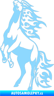 Samolepka Animal flames 013 levá kůň světle modrá