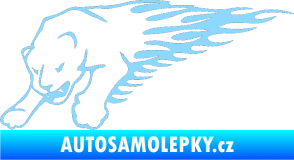 Samolepka Animal flames 020 levá puma světle modrá