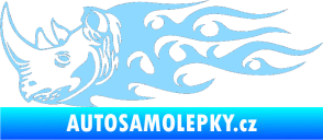 Samolepka Animal flames 025 levá nosorožec světle modrá