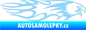 Samolepka Animal flames 026 pravá orel světle modrá