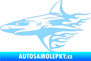 Samolepka Animal flames 031 levá žralok světle modrá