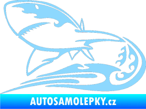 Samolepka Animal flames 041 levá žralok světle modrá
