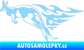 Samolepka Animal flames 044 levá klokan světle modrá