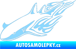 Samolepka Animal flames 048 levá žralok světle modrá