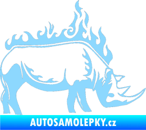 Samolepka Animal flames 049 pravá nosorožec světle modrá