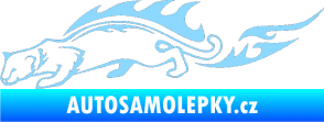 Samolepka Animal flames 056 levá puma světle modrá
