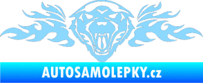 Samolepka Animal flames 058 pravá vlk světle modrá
