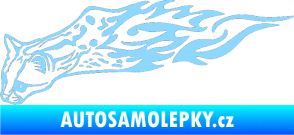 Samolepka Animal flames 080 levá gepard světle modrá