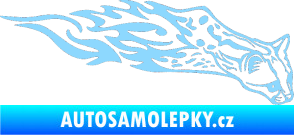Samolepka Animal flames 080 pravá gepard světle modrá