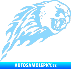 Samolepka Animal flames 083 pravá puma světle modrá