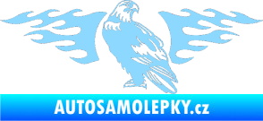 Samolepka Animal flames 094 levá orel světle modrá