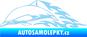Samolepka Animal flames 099 levá delfín světle modrá
