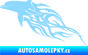 Samolepka Animal flames 102 levá delfín světle modrá
