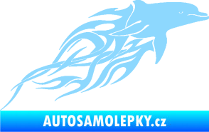 Samolepka Animal flames 102 pravá delfín světle modrá