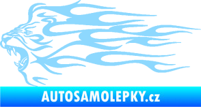 Samolepka Animal flames 103 levá lev světle modrá