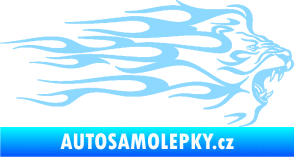 Samolepka Animal flames 103 pravá lev světle modrá