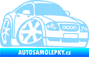 Samolepka Audi TT karikatura pravá světle modrá