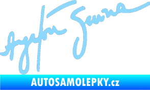 Samolepka Podpis Ayrton Senna světle modrá