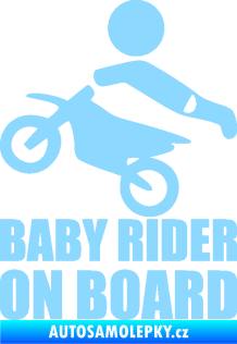 Samolepka Baby rider on board levá světle modrá