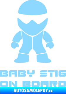 Samolepka Baby stig on board světle modrá