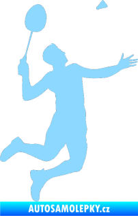 Samolepka Badminton 001 pravá světle modrá
