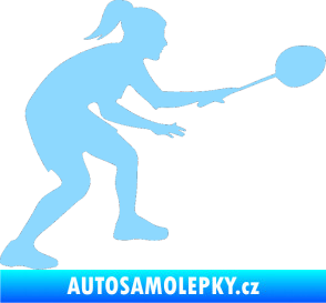 Samolepka Badminton 003 pravá světle modrá