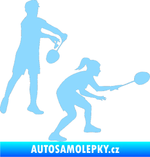 Samolepka Badminton team pravá světle modrá