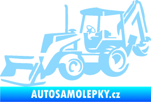 Samolepka Bagr 002 levá světle modrá