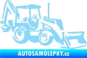 Samolepka Bagr 002 pravá světle modrá