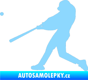 Samolepka Baseball 001 levá světle modrá