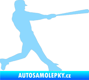 Samolepka Baseball 004 pravá světle modrá