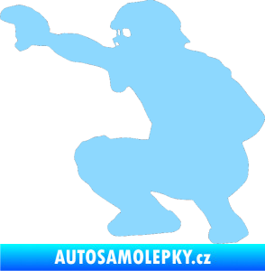 Samolepka Baseball 005 levá světle modrá