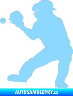 Samolepka Baseball 007 levá světle modrá