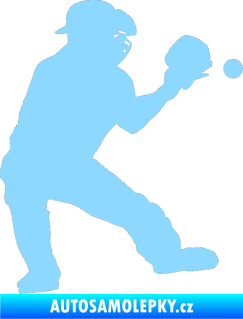 Samolepka Baseball 007 pravá světle modrá
